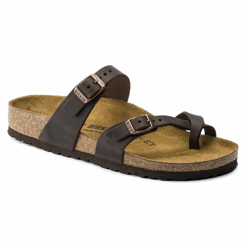 Birkenstock Oiled Læder Mayari Dame Kaffe | DK 3PJJ